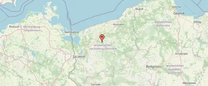 Mapa Polski wojew&oacute;dztwo zachodniopomorskie Szczecin