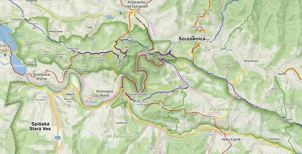 Pieniny widok ogólny szlaki turystyczne